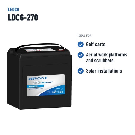 Golfcar-Batterie Leoch LDC6-270 6V 270Ah AGM – empfohlene Einsatzbereiche
