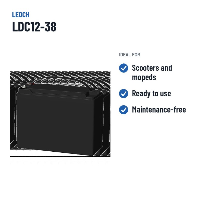 Batterie für Mobilitätsscooter Leoch LDC12-38 12V 38Ah AGM – empfohlene Einsatzbereiche