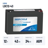 Batteria per scooter di mobilità Leoch LDC12-43 12V 43Ah AGM – dati principali