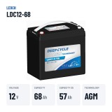 Mobility scooter battery Leoch LDC12-68 12V 68Ah GEL – key specs