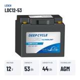 Batterie für Mobilitätsscooter Leoch LDC12-53 12V 53Ah AGM – wichtigste Daten