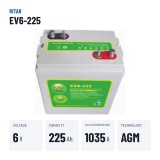 Golf cart battery Ritar EV6-225 6V 225Ah 1035A AGM – key specs
