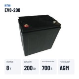 Bateria de carrinho de golfe Ritar EV8-200 8V 200Ah 700A AGM – dados principais