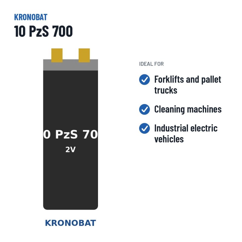Elemento di trazione Kronobat 10 PzS 700 2V 700Ah – usi consigliati
