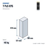 Elemento di trazione Kronobat 7 PzS 875 2V 875Ah – dimensioni 137 × 198 × 570 mm