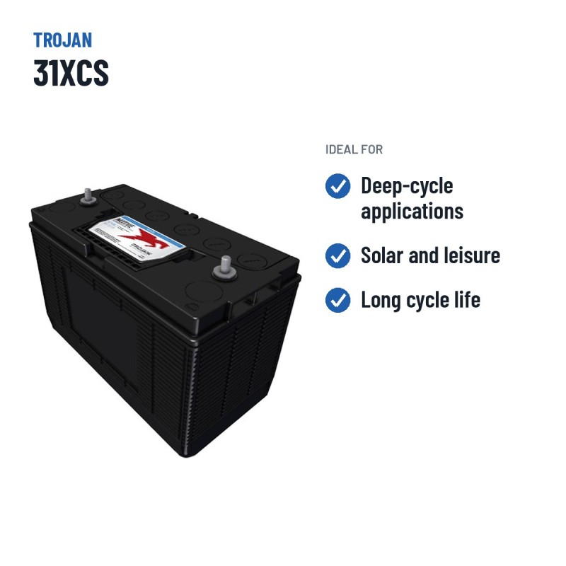 Batteria a ciclo profondo Trojan 31XCS 12V 185minAh – usi consigliati