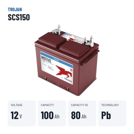 Bootsbatterie Trojan SCS150 12V 100Ah – wichtigste Daten
