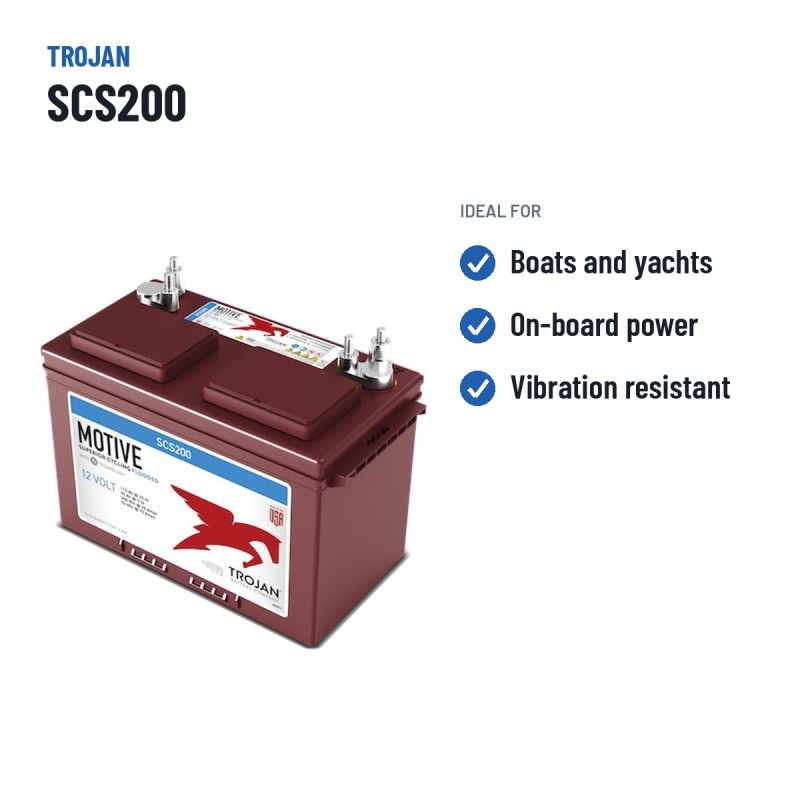 Marine battery Trojan SCS200 12V 115Ah – recommended uses