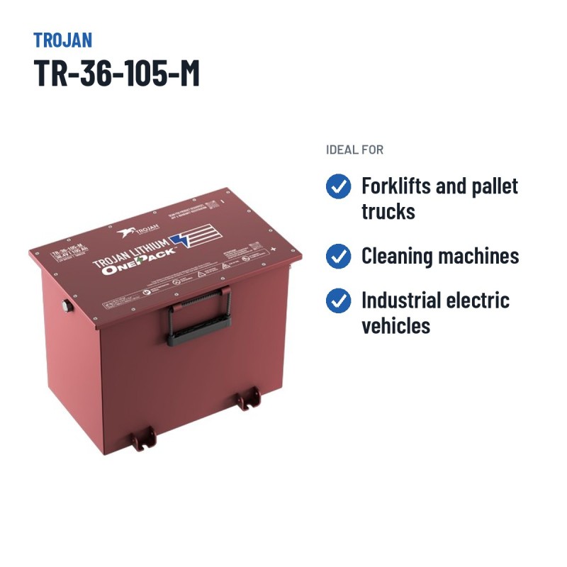 Lithiumbatterie Trojan TR-36-105-M 36V 105Ah LiFePO4 – empfohlene Einsatzbereiche