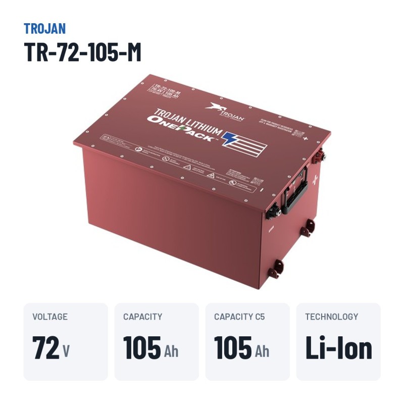 Batteria al litio Trojan TR-72-105-M 72V 105Ah LiFePO4 – dati principali