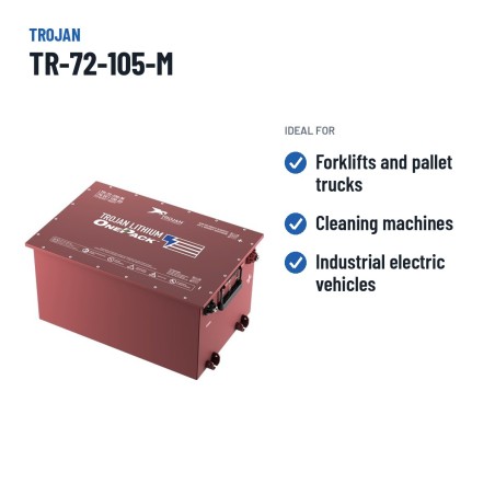 Batteria al litio Trojan TR-72-105-M 72V 105Ah LiFePO4 – usi consigliati