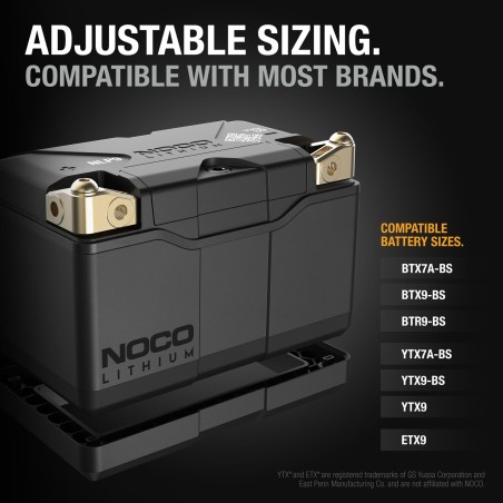 NOCO NLP9 Lithium-Motorradbatterie 12V 3Ah | baterias.com