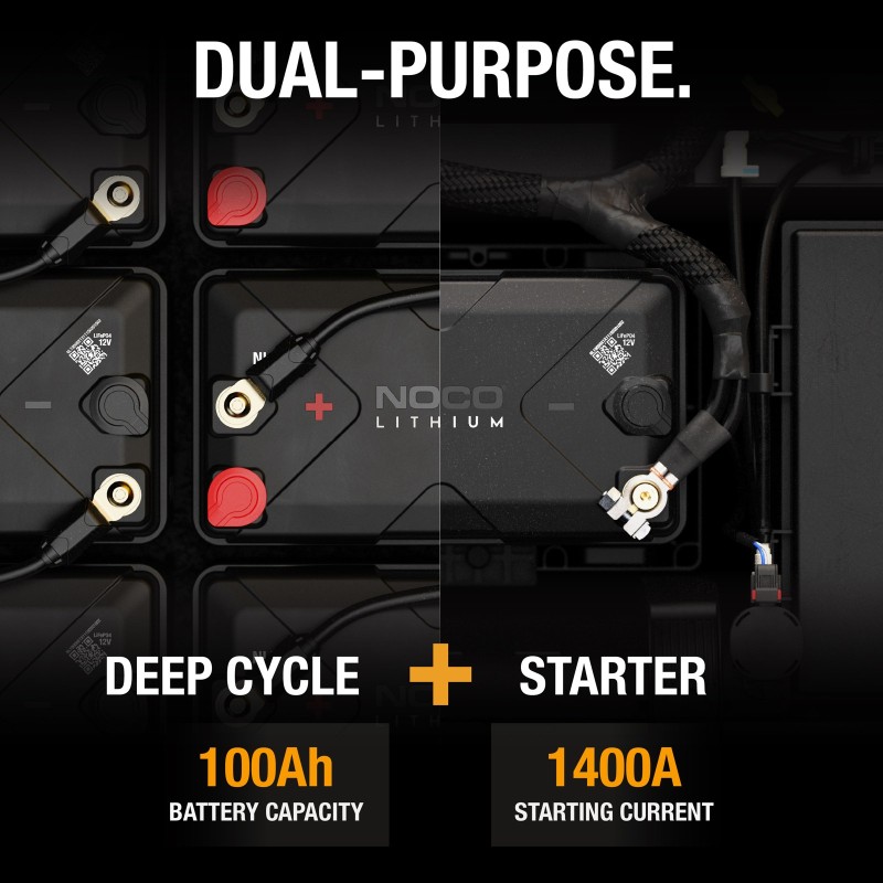 NOCO NLX27 Lithiumbatterie 100Ah Dual-Purpose | baterias.com