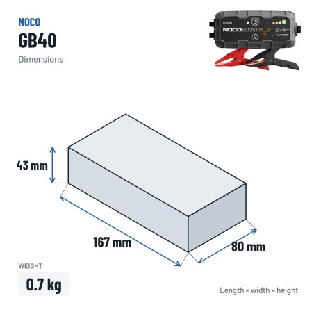 NOCO GB40 Starthilfegerät 12V 1000A | baterias.com