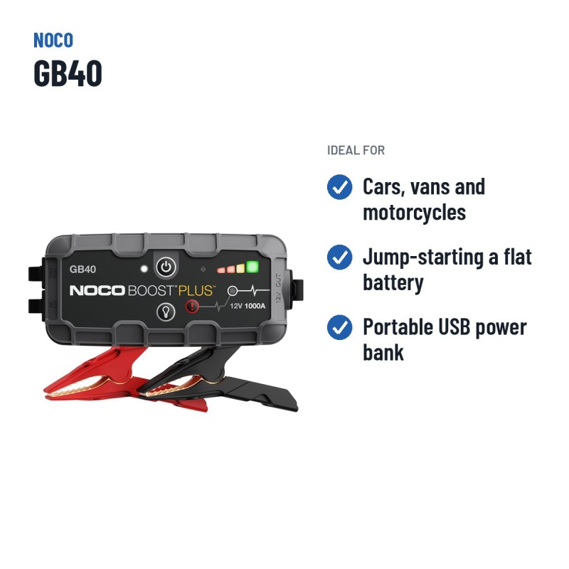 NOCO GB40 Starthilfegerät 12V 1000A | baterias.com