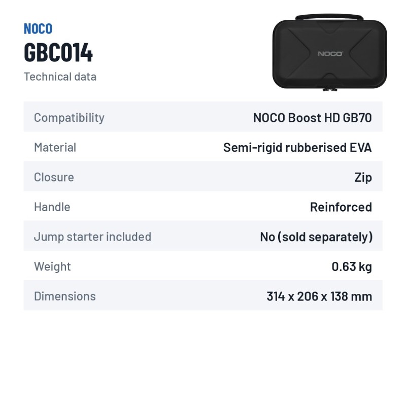 NOCO GBC014 étui EVA Boost GB70 | baterias.com