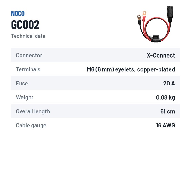 NOCO GC002 X-Connect M6-Ringösen | baterias.com