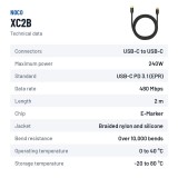 NOCO XGRID XC2B câble USB-C 240 W 2 m | baterias.com