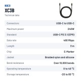 NOCO XGRID XC3B cable USB-C 240W 3 m | baterias.com