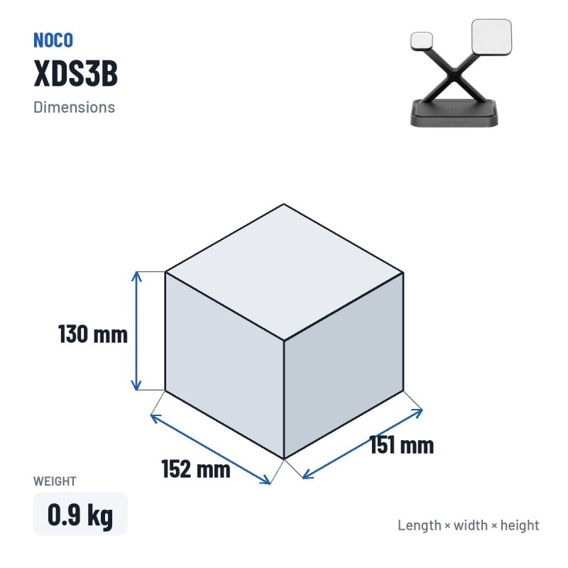 NOCO XGRID XDS3B 3-in-1 wireless stand | baterias.com