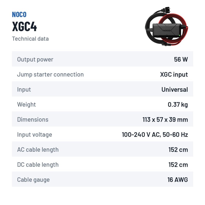 NOCO XGC4 Netzladegerät 56W Boost | baterias.com