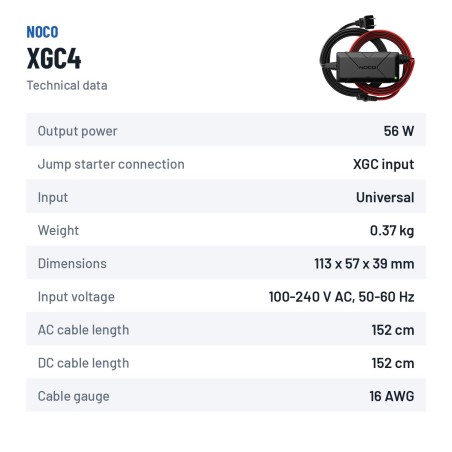 NOCO XGC4 chargeur 56W Boost GB70-GB500 | baterias.com