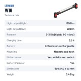 Lemania Energy W16 lampada da lavoro 1200 lm | baterias.com