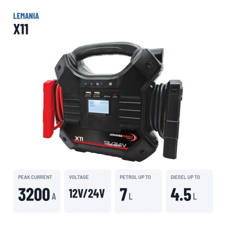 Lemania Energy X11 booster 12/24 V 3200 A | baterias.com