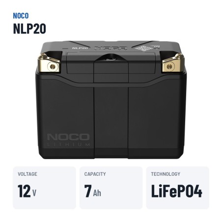 NOCO NLP20 Lithium-Motorradbatterie 12V 7Ah | baterias.com