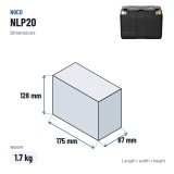 NOCO NLP20 Lithium-Motorradbatterie 12V 7Ah | baterias.com