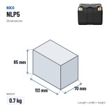 NOCO NLP5 Lithium-Motorradbatterie 12V 2Ah | baterias.com