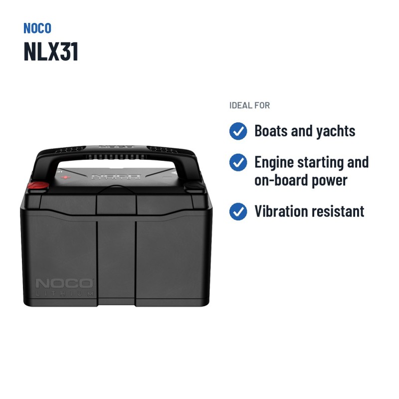 NOCO NLX31 bateria lítio 12V 120Ah duplo uso | baterias.com