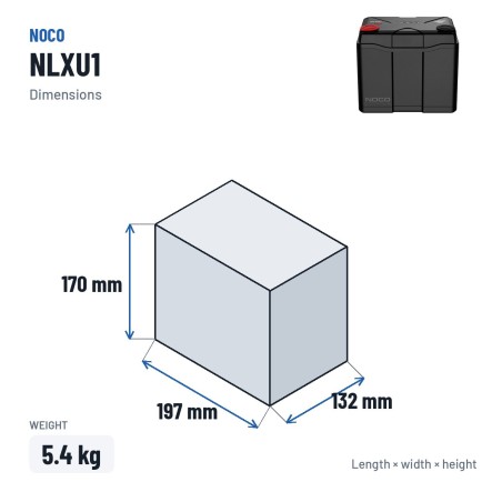 NOCO NLXU1 Lithiumbatterie 40Ah Dual-Purpose | baterias.com