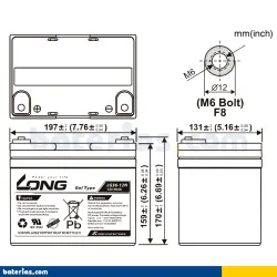 Batterie Long LG36-12N 36Ah LONG - 2