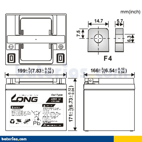 Batería Long LG50-12 50Ah - 2