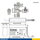 Batería LONG WP0.7-12S 12V AGM