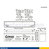 Stationary UPS battery Long WP2.3-12 12V 2.3Ah AGM – image 2