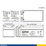 Stationärbatterie USV Long WP3-12 12V 3Ah AGM – Bild 2