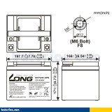 Wheelchair battery Long WP40-12N 12V 40Ah AGM – image 2