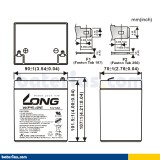 Batería Long WP5-12E 5Ah - 2