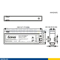 Batterie Long WP1222A 2Ah LONG - 2