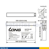 Batería Long WP2-12 2Ah - 2