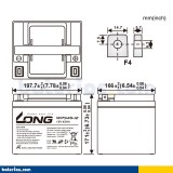Stationary UPS battery Long WPS45-12 12V 45Ah AGM – image 2