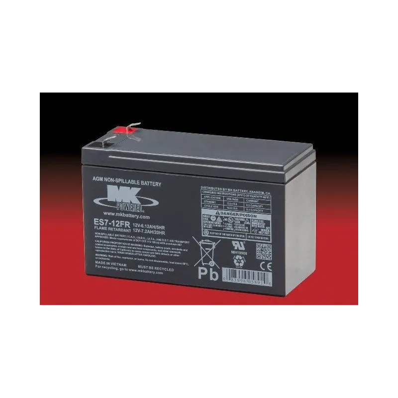 Batería MK ES7-12FR 7.2Ah 12V Agm MK - 1