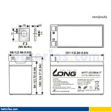 Batería Long WP7-12(28W)T 7Ah 28Wh - 2