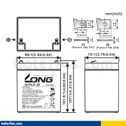 Bateria Long WPL5-12 5Ah LONG - 2