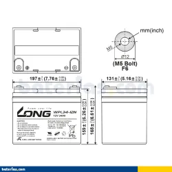 Long WPL34-12N. device battery Long 34Ah 12V