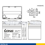 Batería Long WPL36-12 36Ah - 2