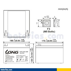 Battery Long WPL26-12B 26Ah LONG - 2