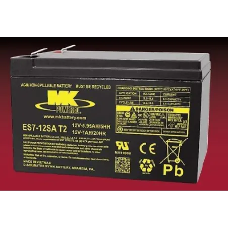 Battery MK ES7-12SA T2 7Ah 12V Agm MK - 1
